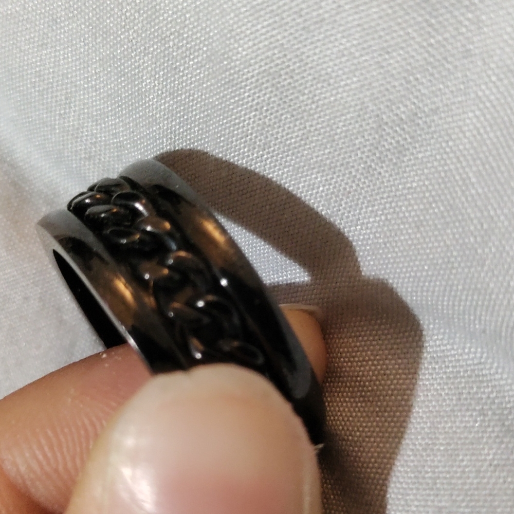 Stainless steel black ring free w/ purchase